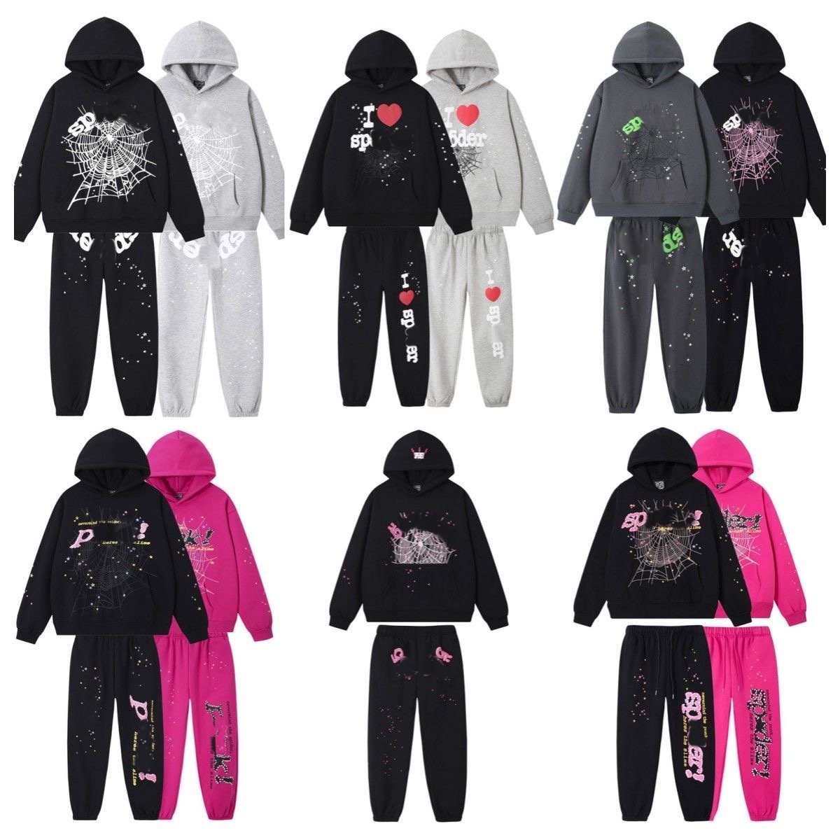2025 hoodie Sweatshirts Men Woman Hoodie Spyder Hoodie Sweatshirts Pink Hoodie Young Thug Hooded Web Tracksuit Pullover Sweathoodie Trousers hoodies