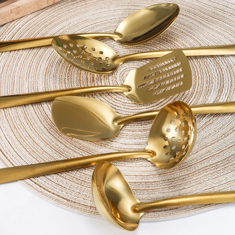 26pcs stainless steel kitchenware set for home kitchen Korean pot spoon slotted frying cooking 250212