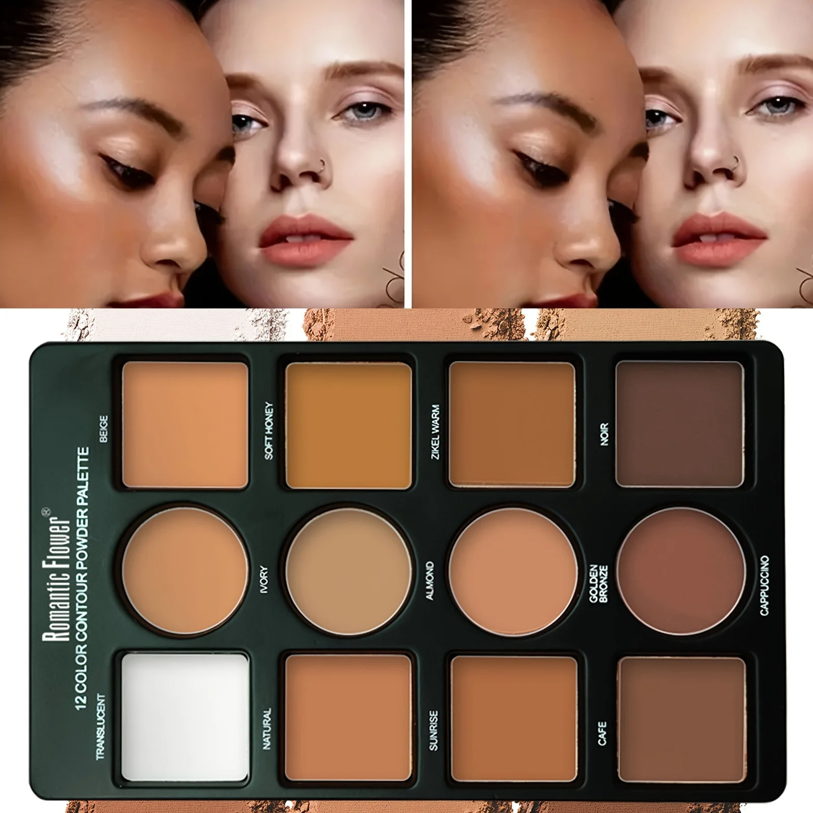 12-color bronze powder palette matte palette concealer and highlight three-dimensional makeup contouring face bl 250214