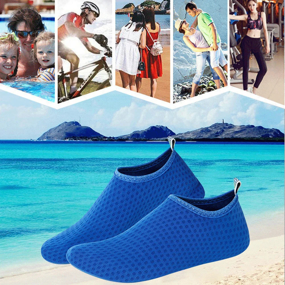 Water Shoes Rubber Sole Mesh Hole Quick Dry Diving Shoes Unisex Beach Swimming Diving Socks Non-Slip Seaside Surfing Adult 250217