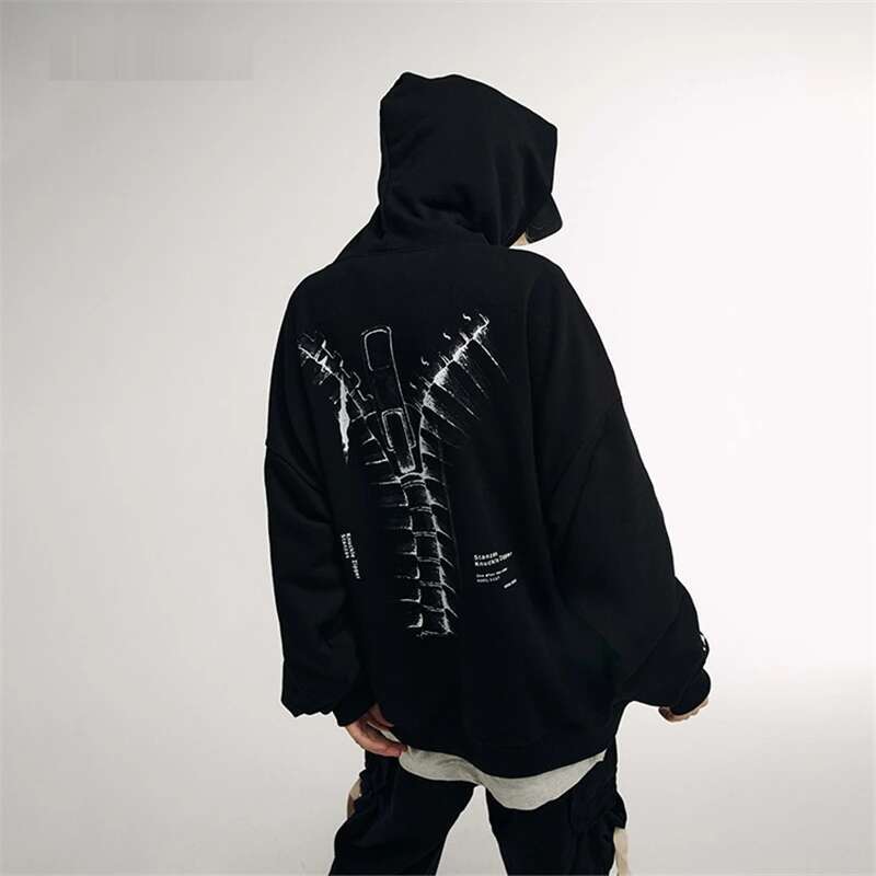 11 BYBB'S DARK Loose Oversized Hoodie Sweatshirt 2021 Autumn Black Pullover Men Haruku Hoodies Hip Hop Streetwear WB306