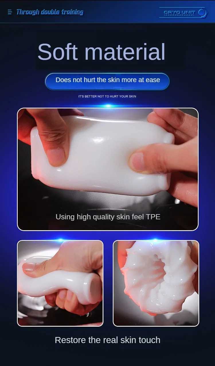 Male Masturbation Cup Pubic Male Masturbator Airplane Cup Transparent White Penis Exercise Light Masturbation Cup W250218