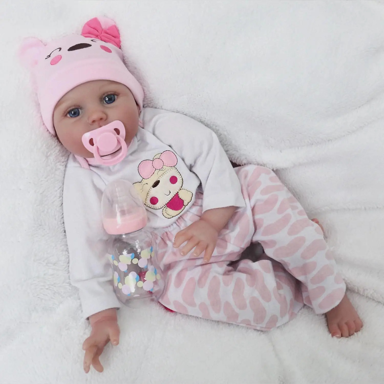 18 Inch Baby Soft Body Realistic born Baby Dolls Full Vinyl Reborn Body Doll 250218