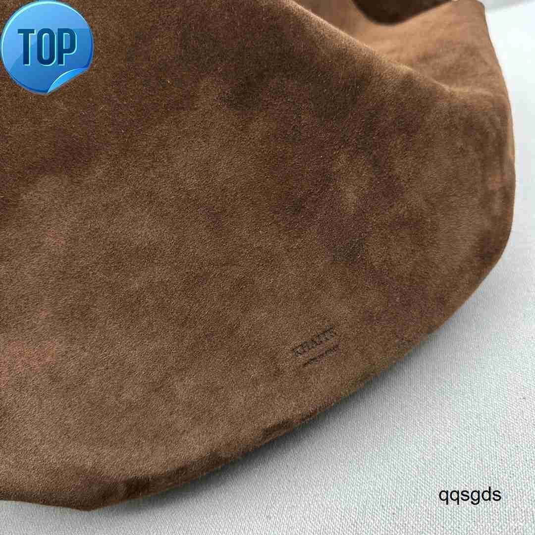 Designer Khaite Lotus Large Tote Suede Leather Womens Single Shoulder Bag