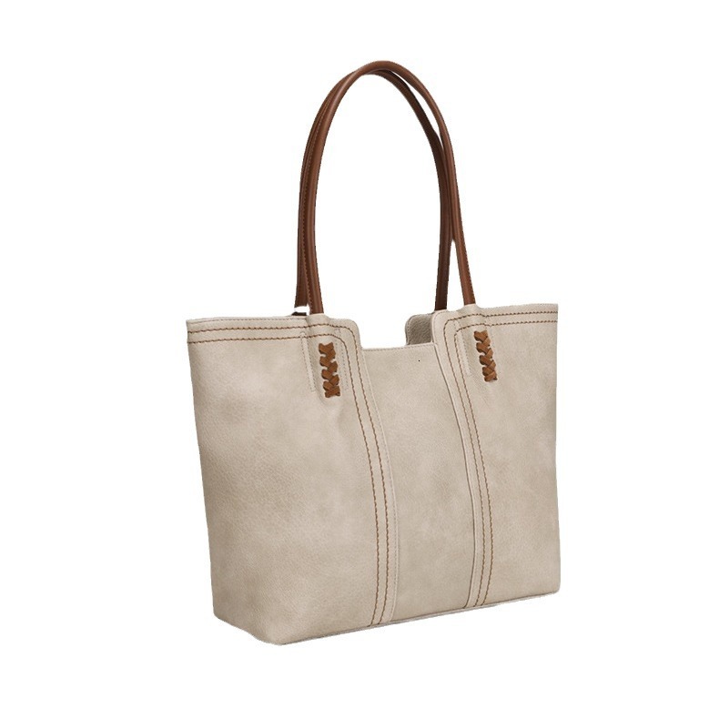 Designer Designer Korean Version 2024 New Fashionable, Atmospheric, Simple Tote Large Capacity Mother And Child Bag, Women's Single Shoulder Hand