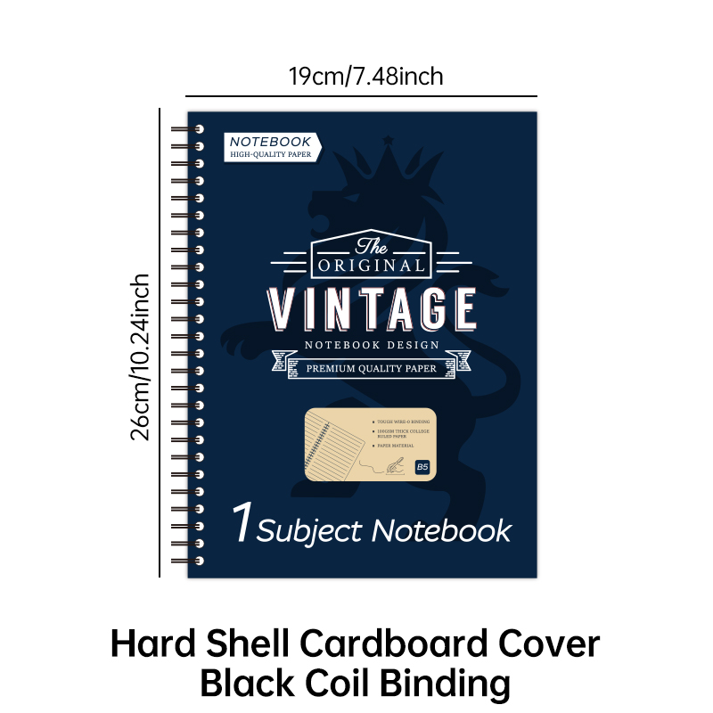 Premium B5 Coiled Journal for Schoolwork and Office Use
