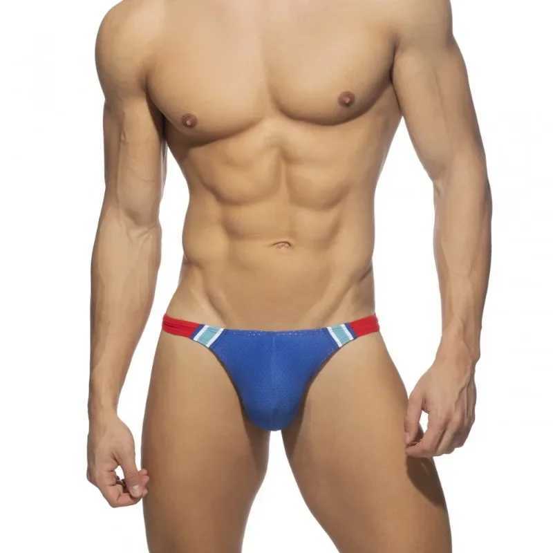 Summer mens swimsuits mens thongs lingerie sexy low waist G-String swimsuit breathable fast drying gay underwear bikini M250218
