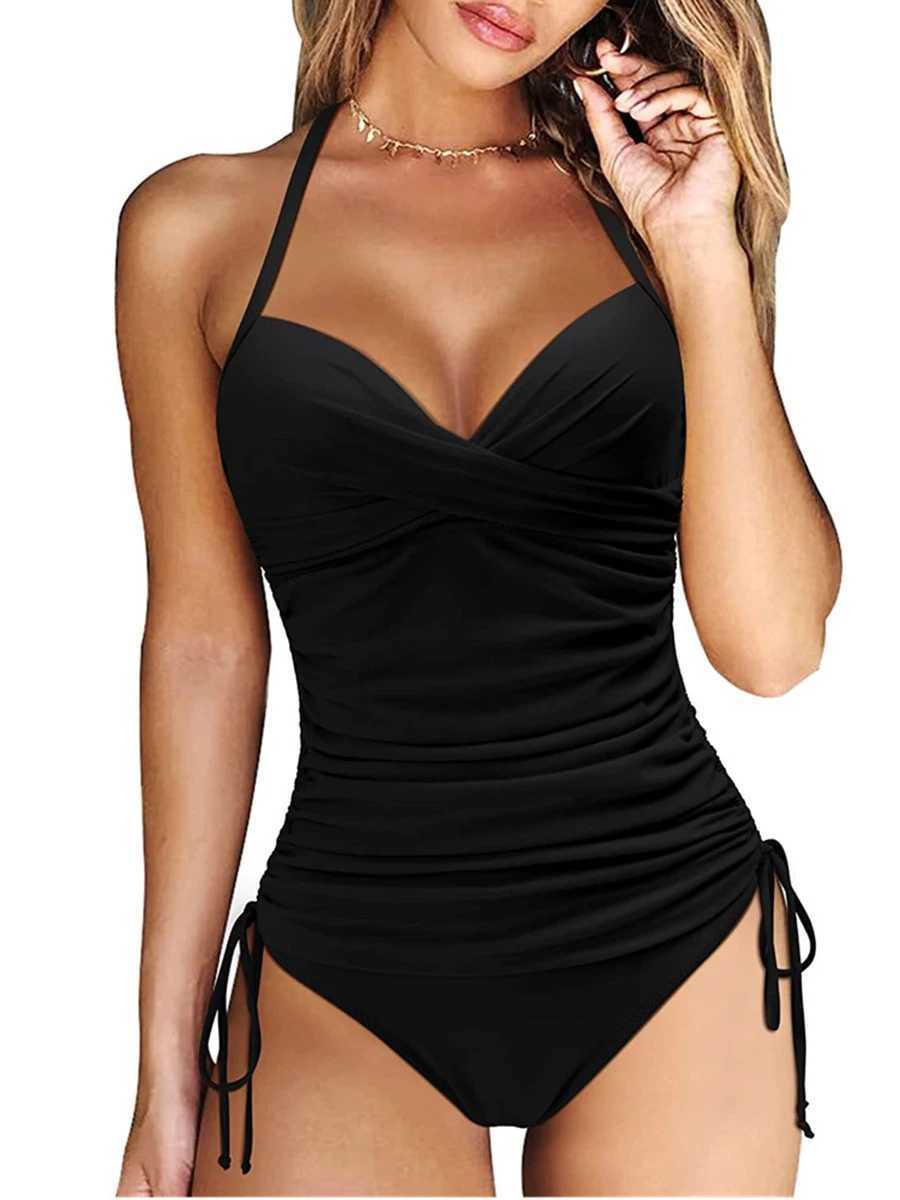 Tankini Set Swimsuit Women Printed Swimwear Female Push Up Bodysuit Bathers Bathing Swimming Swim Suit Summer Beachwear M250218