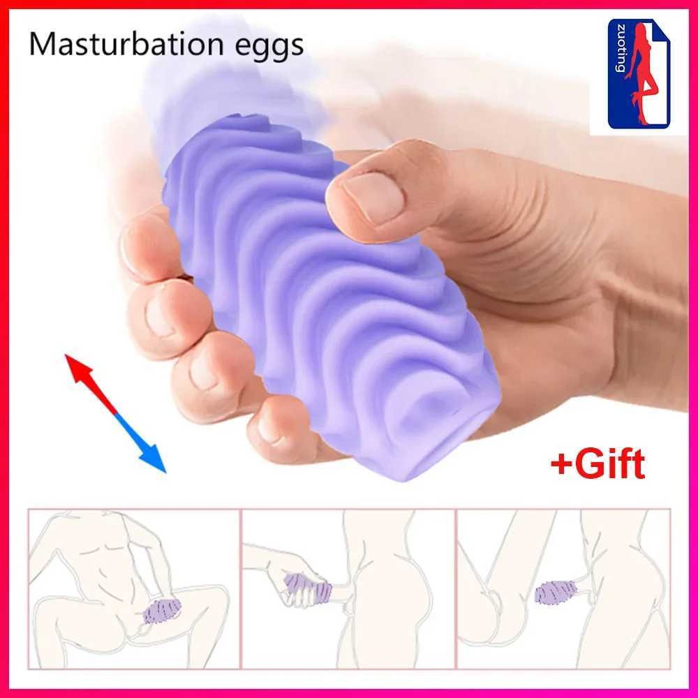 Pocket Pussy Male Sex Toys Masturbator For Men Blow Job Soft Stick Masturbation Cup Small Sex Egg Double Face Usable Solo Play W250218