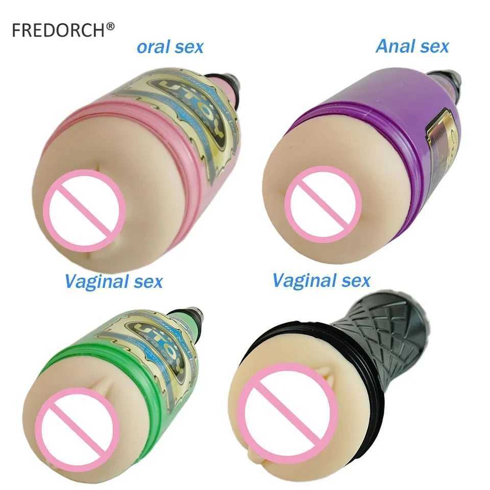 FREDORCH 3XLR Sex Machine Masturbation Cup Attachments vagina anal oral sex cup Accessories Vibration Sex Toys for Men W250218