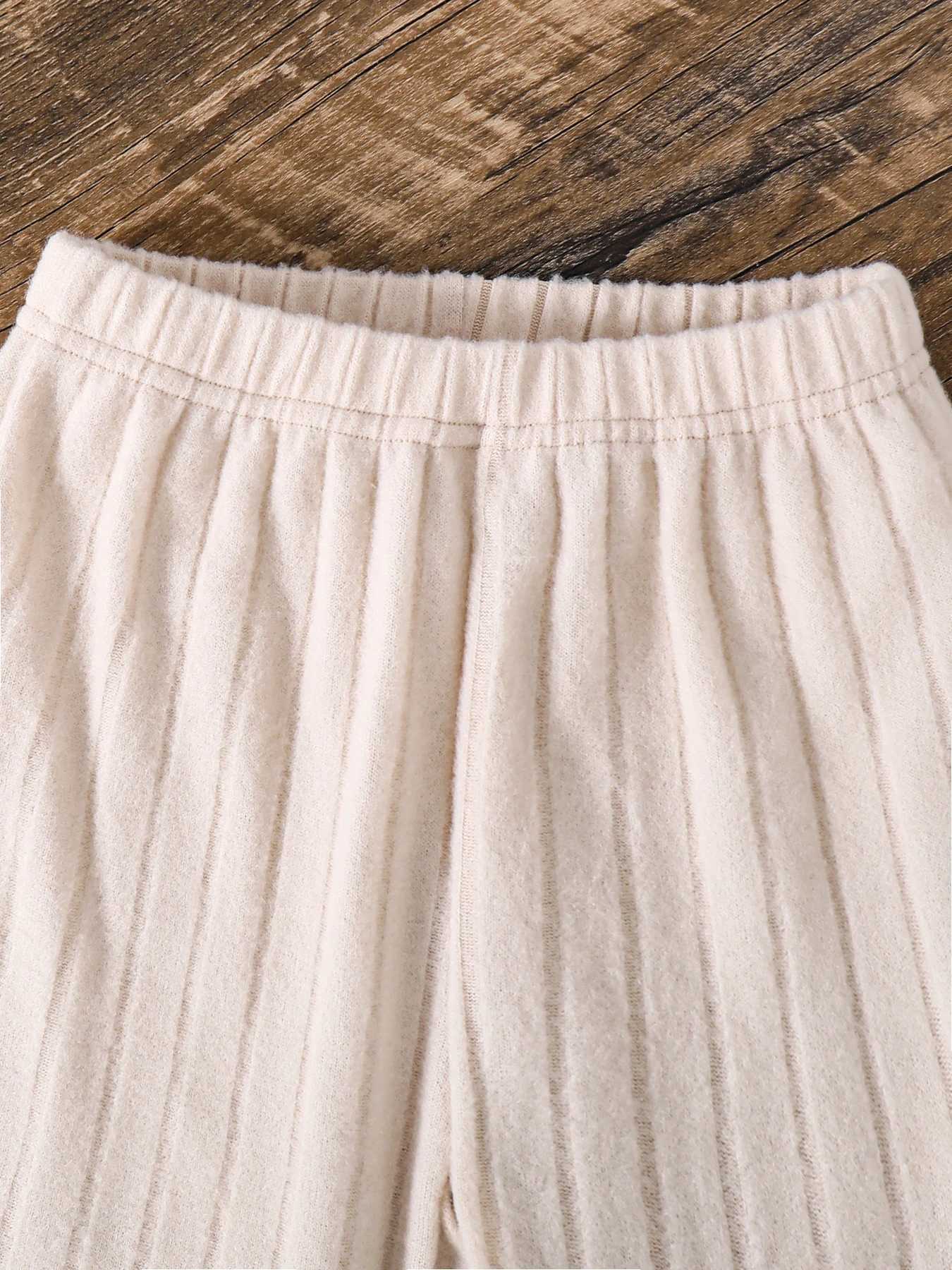 Spring and autumn childrens clothing suitable for girls fashion outdoor leisure sportswear loose apricot hoodie flared pants W250218