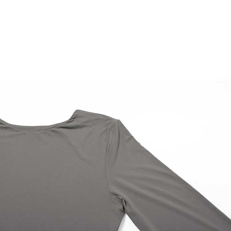 Active Shirts Tees Sports Workout Crop T Shirt Long Slve Gym Top Running Breathable Gym Clothing Sportswear Women Quick Dry Tops H25218