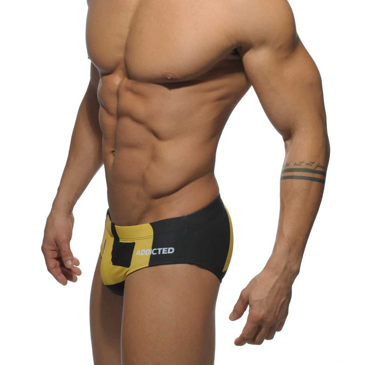 Mens sexy summer beach short waiting swimsuit surfing beach boxing short interference machine surfing dry beach swimsuit M250218