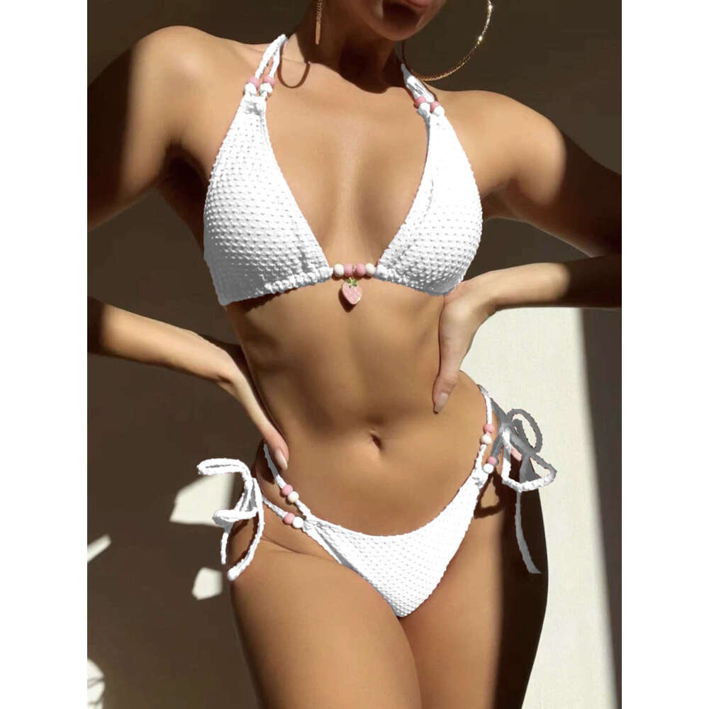 New Sexy Bikini Solid Color Women's Swimsuit Porno Bikini Designer Swimwear Designer Bathing Suits Women Triangle Bikini Holiday One Piece Swimsu