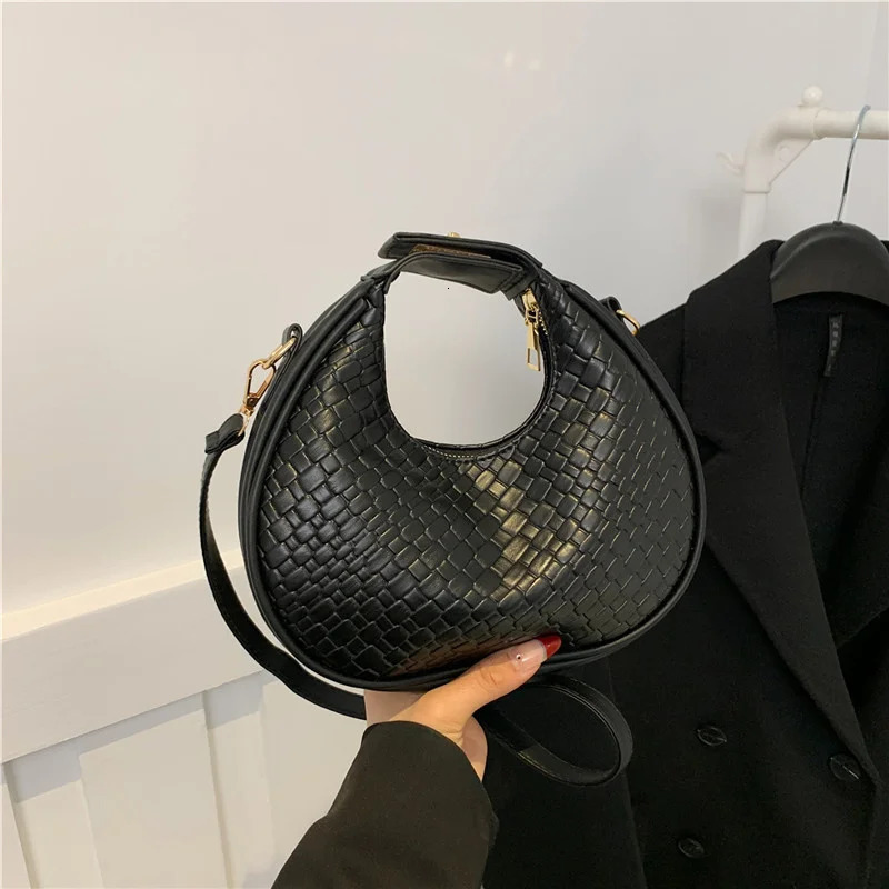 PU leather shoulder bag fashionable solid color checkered cross body bag mini bag fashionable handbag 250214