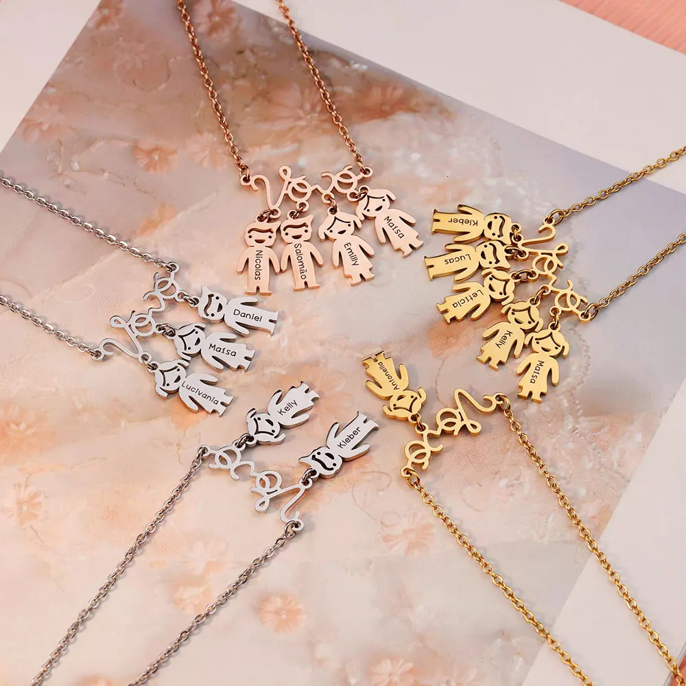 Mothers Day Gift Personalized Vothu Baby Pendant Grandmother Necklace Customized Name Vovo for Lady Female Mother 250210