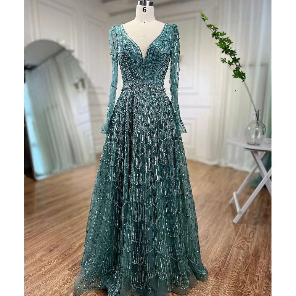 Caramel Muslim A E V Neck Beaded Dubai Long Evening Dresses Gowns Customize Evening Party