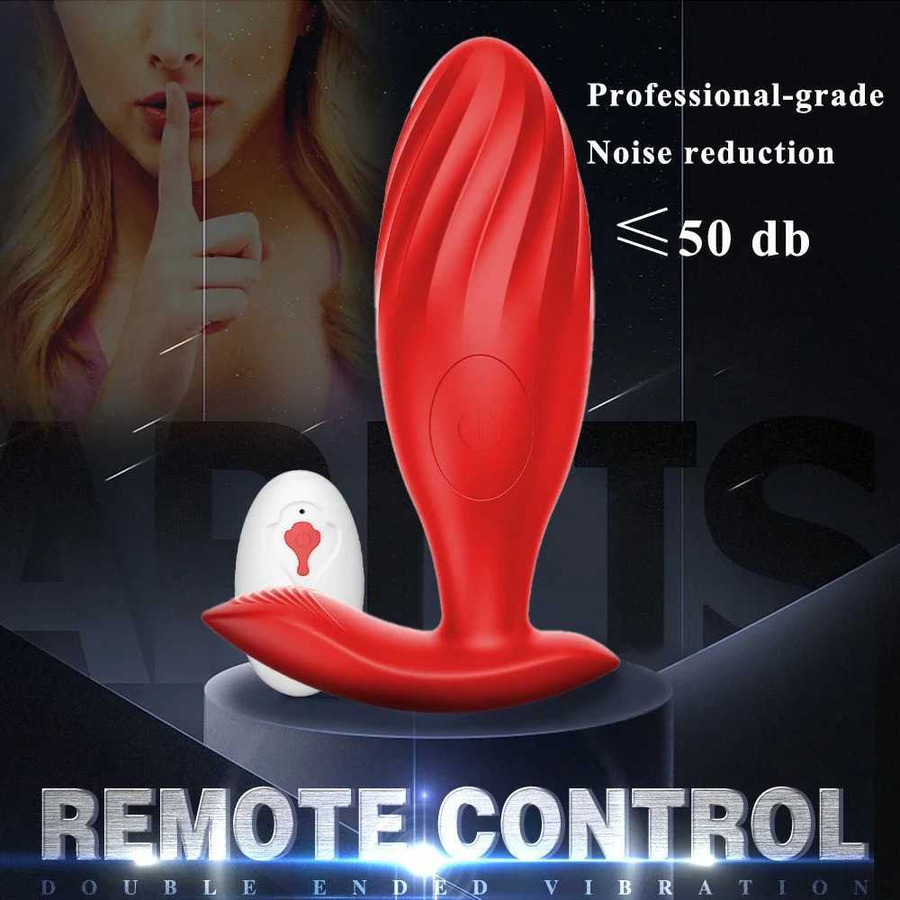 Anal Plug Vibrator 10 Speeds Butt Plug Prostate Vibrating Massager Remote Control Female Masturbator Sex Toys for Women MenXJ250218