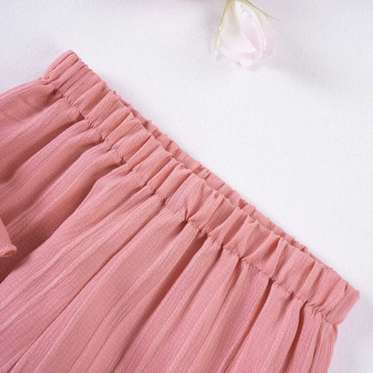 Toddler Girl Fashion Set Summer Solid Color Baby Girl Suspenders Long Pants Two-piece Set Hot Sale Girls Clothes W250218