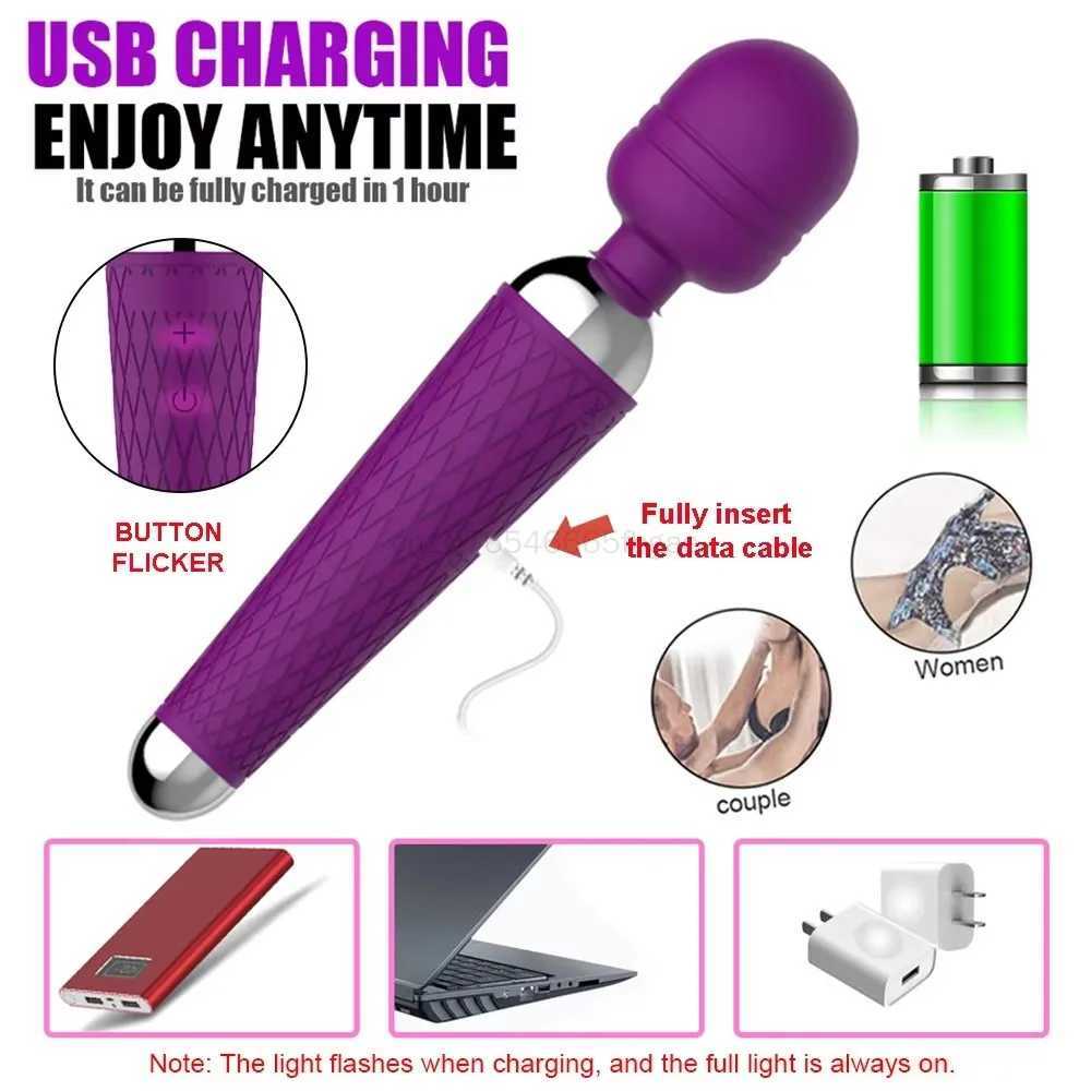 2025 Hot Dildo AV Stick Magic Vibrator Wand Vagina Clitoris Stimulator Body Massager Erotic Goods Sex Toys for Women AdultsXJ250218
