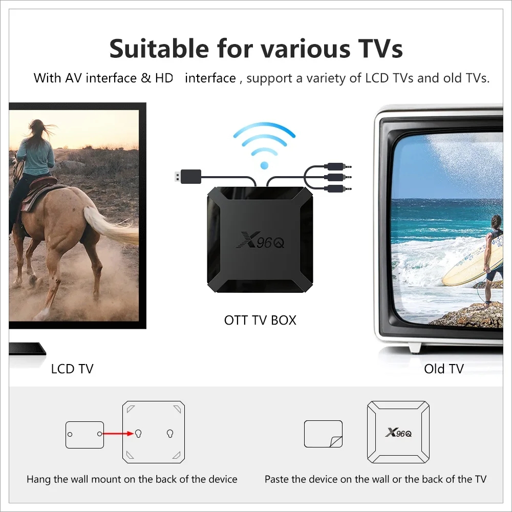Ship from spain X96Q TV Box Android 10.0 10 Allwinner H313 Quad Core Support Smart TV Wifi 2GB 16GB