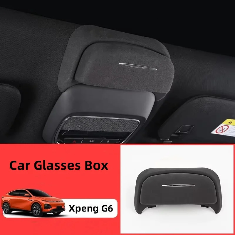 Car Glasses Box For Xpeng G6 Suede Sunroof Sunglasses Case Glasses Storage Holder Car Interior Accessories 250213