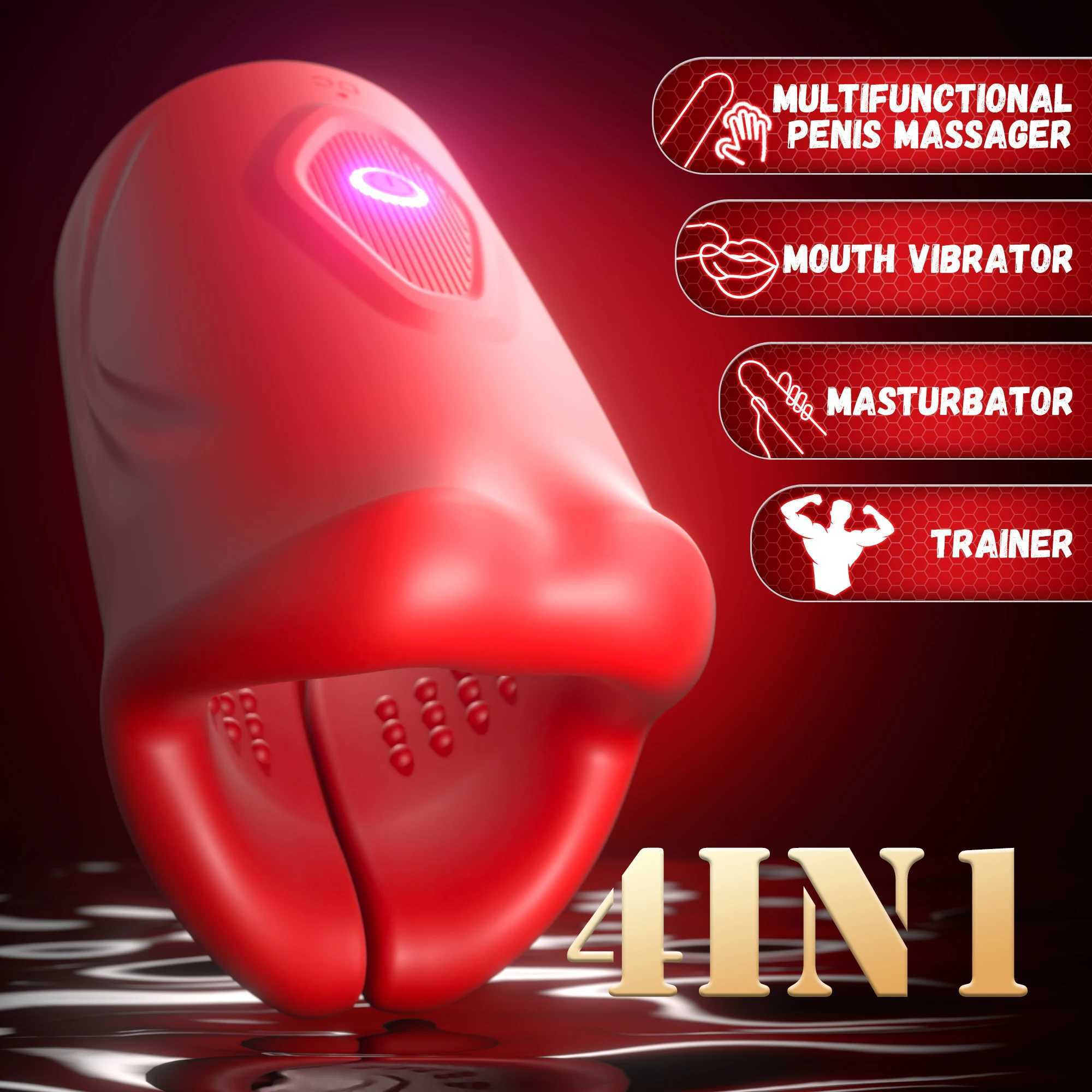 Male Masturbator Penis Training Vibrator Men Glans Massage Stimulator with 9 Vibration Delay Training Exerciser Adult Sex Toy 8 W250218