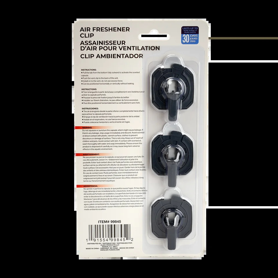 Air Fusion Air Freshener Clip for Car Car Air Freshener Vent Clip Lavender Scent Odor Eliminator Up to 30 Days Car Refresher 250214