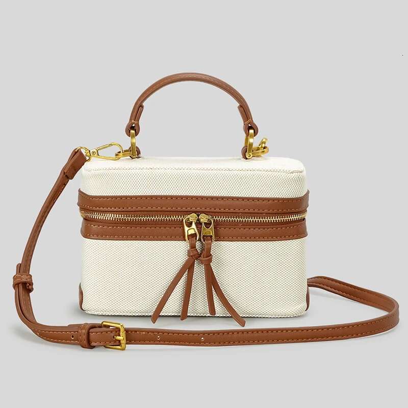 Fashion Box Women Handbags Designer Thick Canvas Shoulder Crossbody Bags Casual Spring And Summer Small Purses 2024