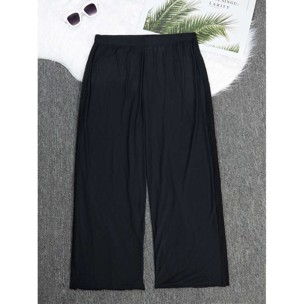 New Fat and Plus Size Sexy Slimming Lightweight Breathable Mesh Black Beach Pants Swimsuit for Women Maillot De Bain Swimwear New Arrival New Product