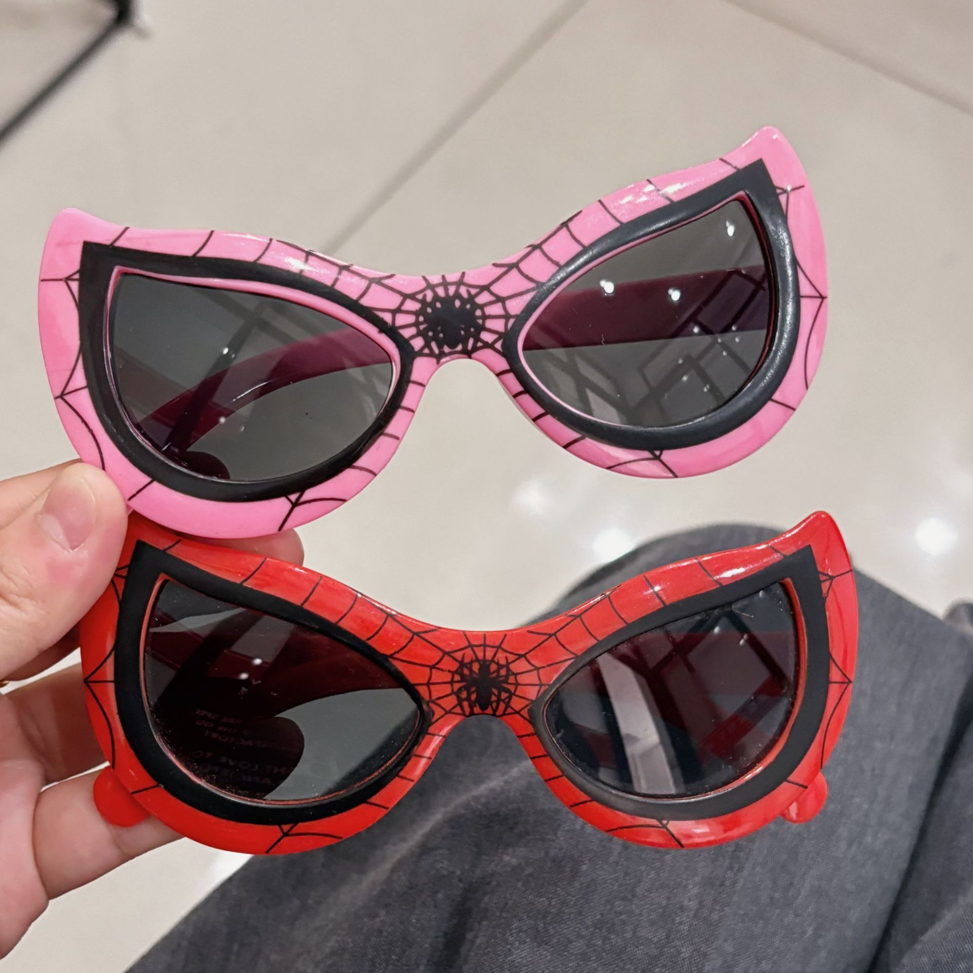 Cool Kids Sunglasses Polarized Anti UV400 Outdoor Riding Sport Sun Glasses Child Boy Girl Spider Cobweb Shade 3-9 Year Z260305