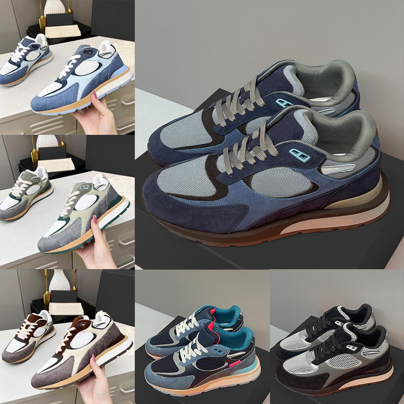 Designer Men Run Away Sneakers High Quality Suede Trainers Platform Leathers Printing Lace Up Sneaker Skate Sport Casual Shoes With Box 286