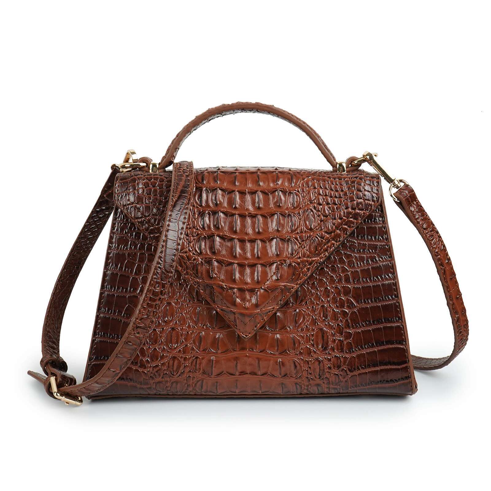 2025 Fashion Brand Design High Quality PU Leather Crocodile Pattern Handbags For Women Ure Shoulder Messenger Bags