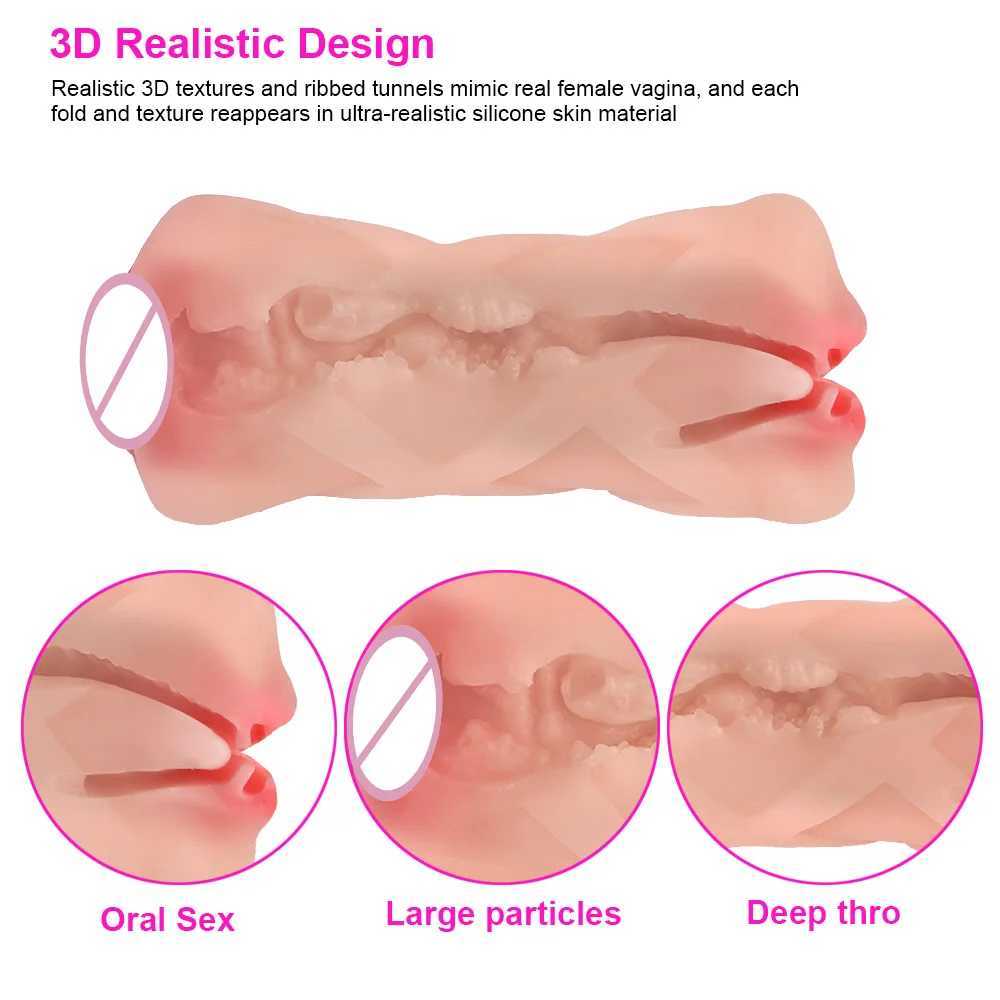 5cm Pump Penis Enlargement Sex Toys For Men Adult Male Masturbator Machine Realistic Vagina Mouth Real Pussy 2 In Erotic Shop W250218