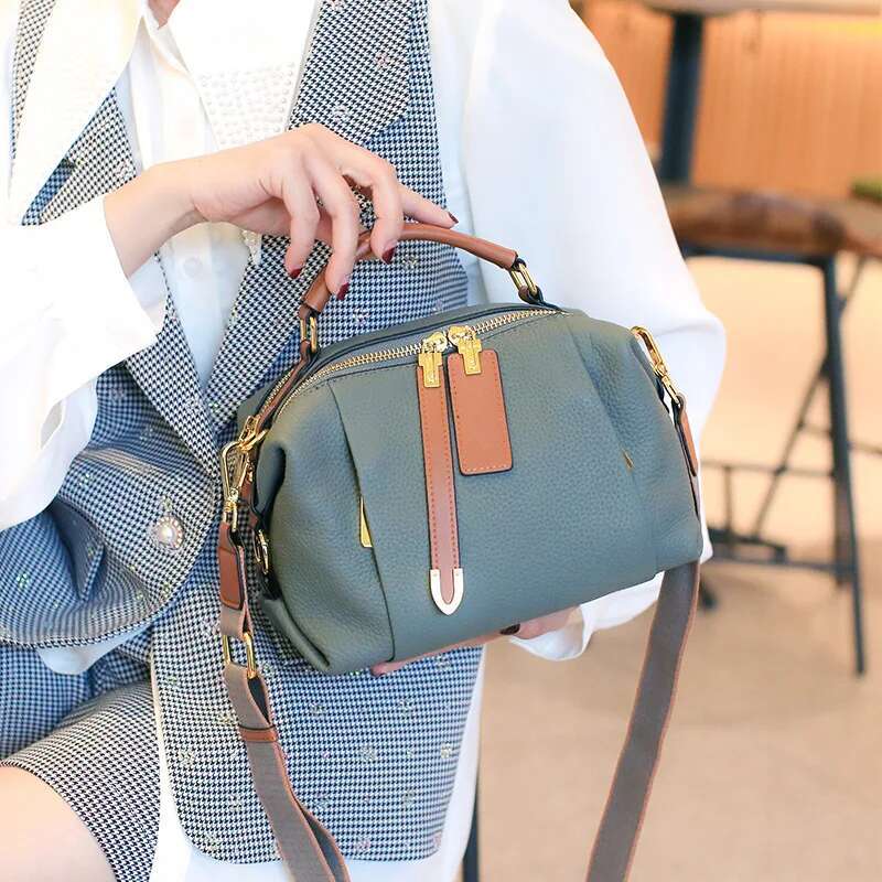 Genuine Leather Women High Quality Crossbody Bags Simple Vintage Fashion Handbags Ladies Cowhide Leather Shoulder Bag