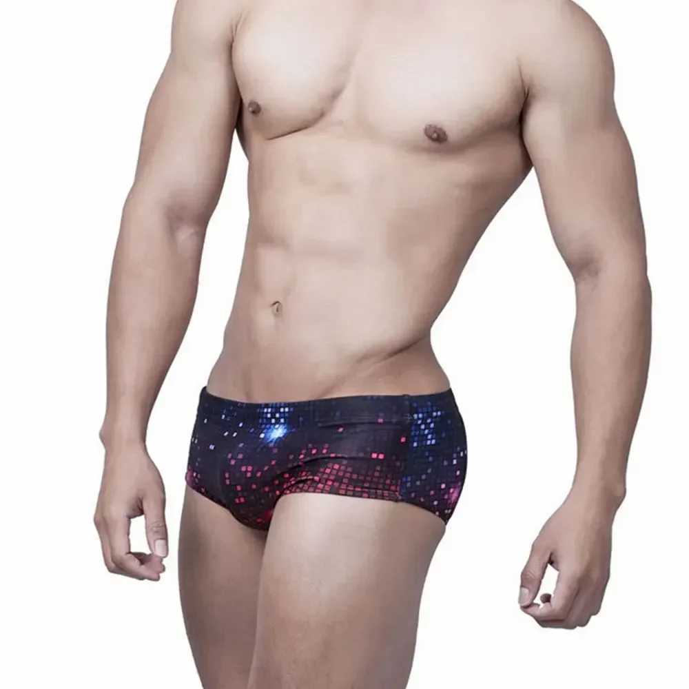 Sexy Swimwear Swim Brief Bikini Boxer Trunks Men Swimsuits Brazilian Cut Bathing Suit Quick Dry Boardshorts Surf Beach Shorts M250218