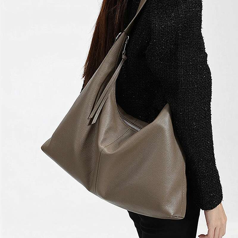 Hifashion Cow Genuine Leather Soft Hobo Shoulder Bags For Women 2025 Trend Designer Large Capacity Commuter Tote Ladies Handbags