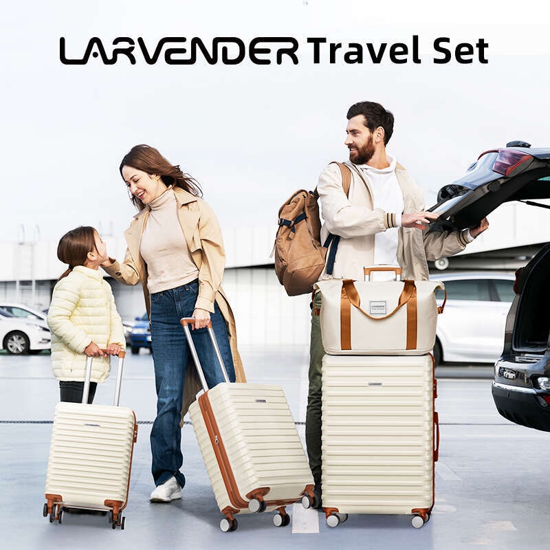 ABS Lage 6 Pieces, Expandable Suitcase Sets with Duffel Bags, White