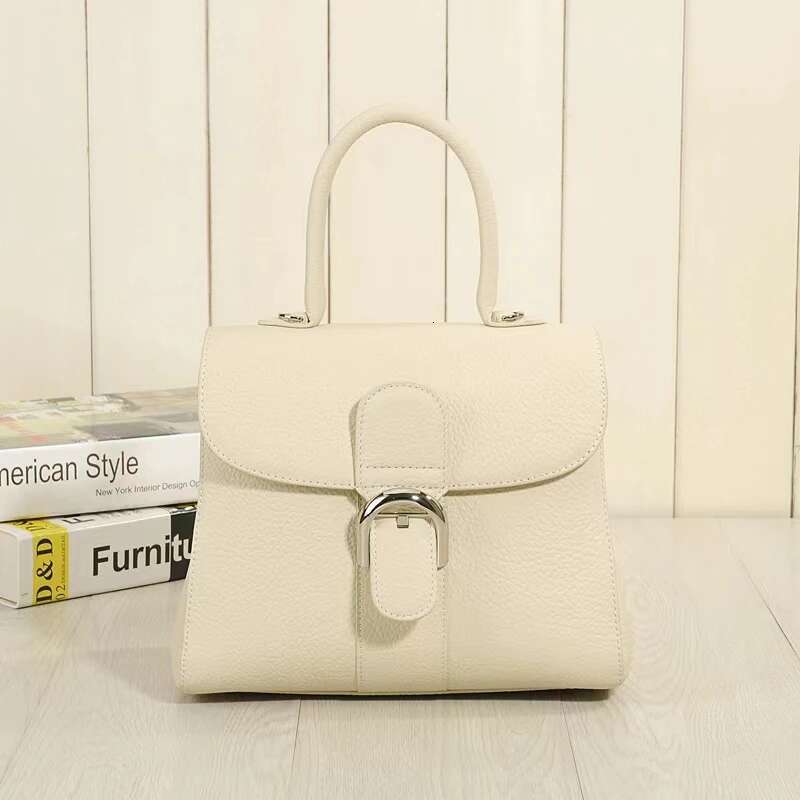 100% Genuine Leather Handbag For Women 2023 Designer Fashion Retro One Shoulder Ladies Top-Handle Bag