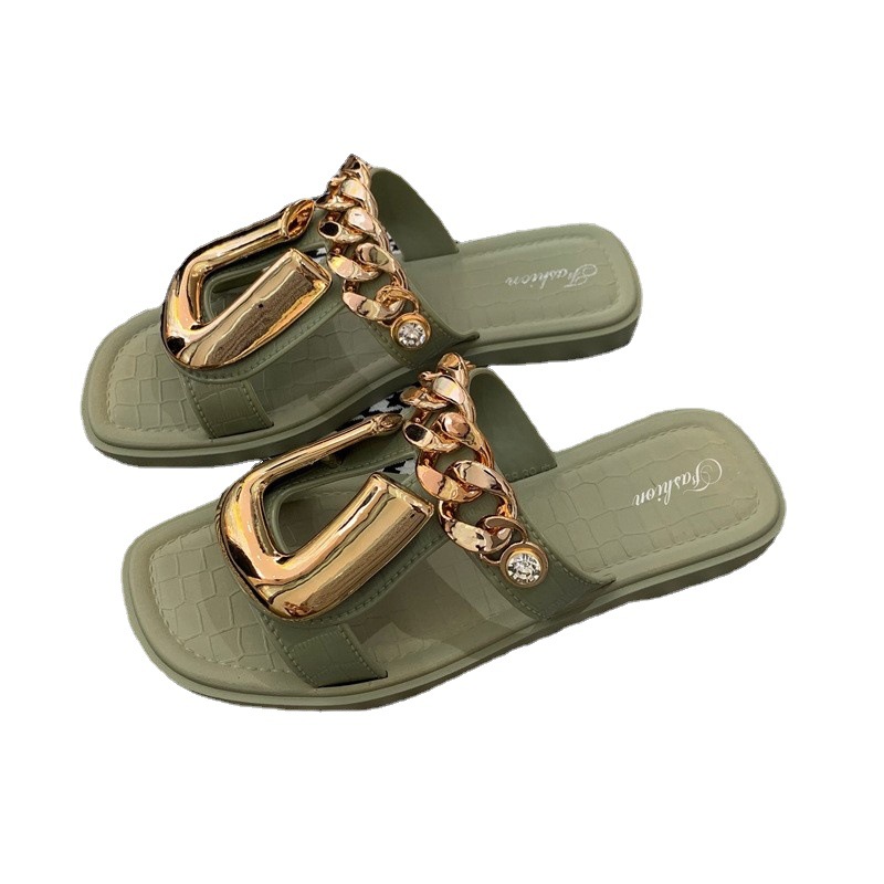 2025 new hot free shipping flat slippers for womens designer slippers green pink black brown Summer New Seaside Fashion Slippers