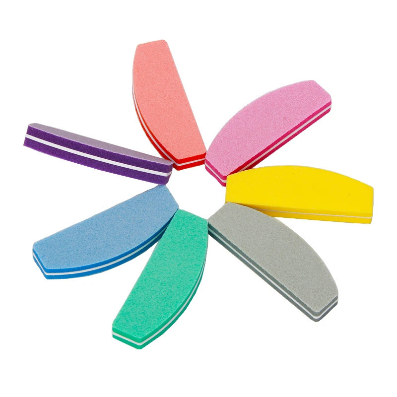 50pcs Sponge Nail File Professional Nail Art Tools 100/180 Sanding Buffer Blocks Gel Polish Manicure Tools For DIY 250214