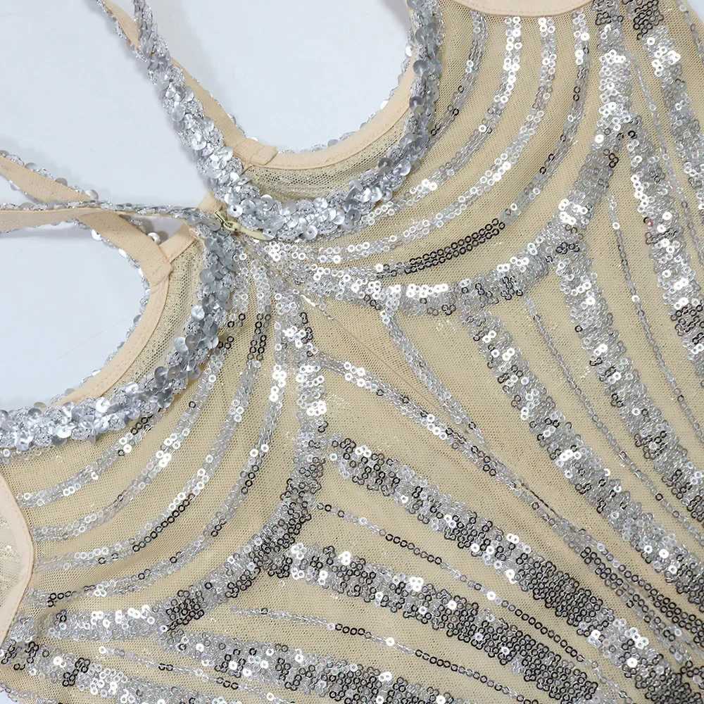 Basic Casual Dresses Women Sequined Feather Strapless High Waist Birthday Bodycon Long Dress 2025 Spring Evening Sexy Party Dresses Vestidos H25217