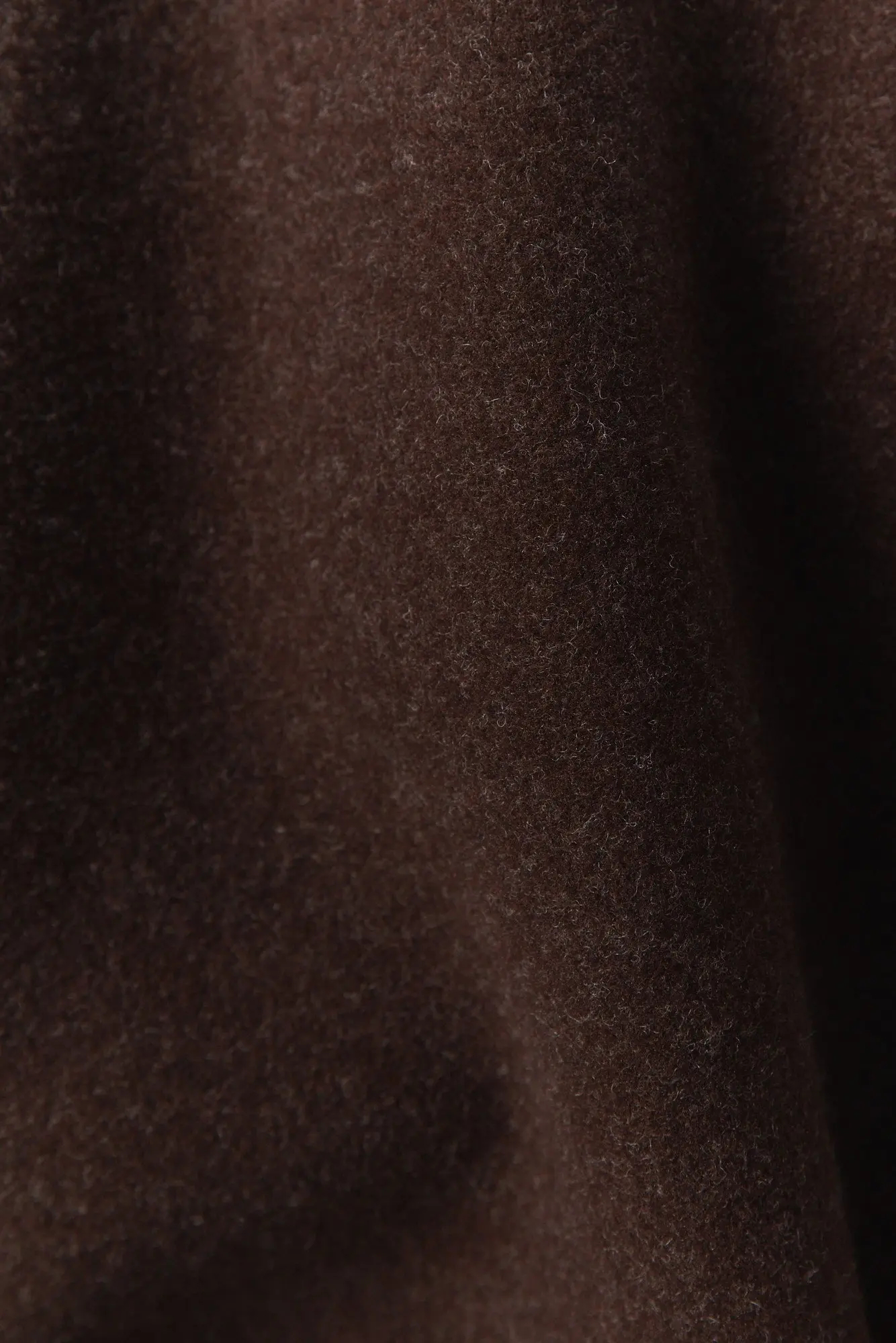 Factory Supplier Oversized Midi Cut Stylish Brown Coat with Removable Belt