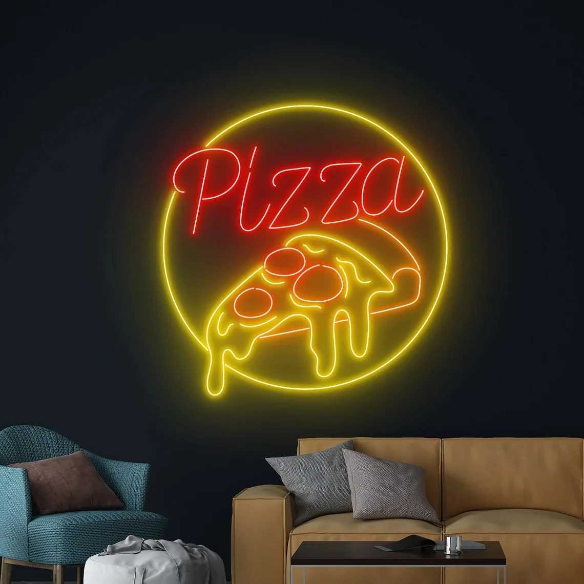 Pizza Neon Sign Pizza Neon Light Pizza Led Light Italian Food Room Wall Decor Restaurant Neon Sign Z250218