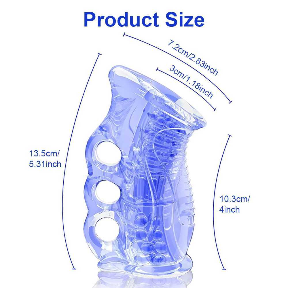Ml Male Masturbator Open-Ended Pocket Pussy Blowjob Glans Penis Sleeve Ejaculation Delay Simulation Sex Toy for MenXJ250218