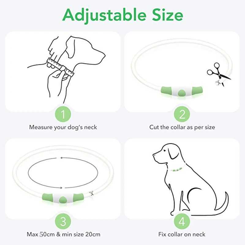 Dog Harnesses Luminous Dog Collar Light Charge Cat Necklace Led Fashion Flashing DIY Glowing Safety Collar for Dogs Nighttime Pet Accessory H250217