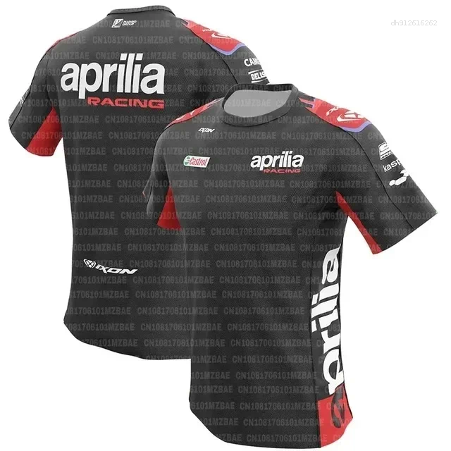 Men's Tracksuits T-shirt Aprilia Racing Team 2025 Est Outdoor Sport Short Sleeve Men And Women Motorcycle Style 3D Print Breathable