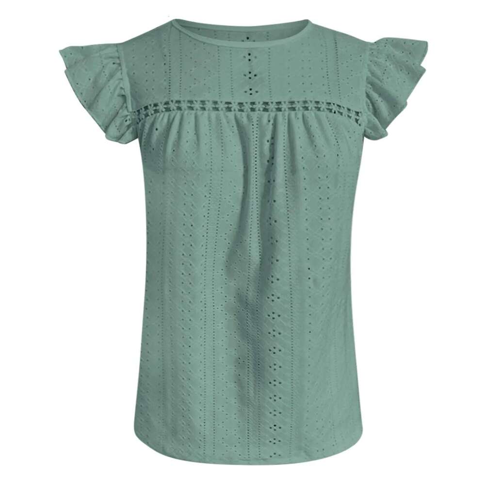 Long T-Shirts Womens Lace Short Sleeve Blouses V Neck T Shirt Dr Casual Tops Camisas Mujer