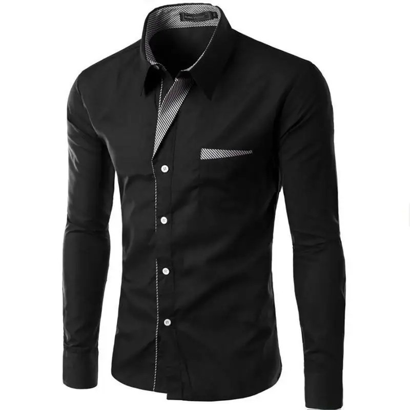 2024 Fashion Camisa Masculina Long Sleeve Shirt Men Slim fit Formal Casual Male Dress Shirt Size M-4XL 250217