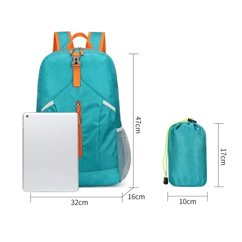 25L Light Folding Waterproof Unisex Hiking Fitness Camping waterproof Climbing Travel Bag Outdoor Sports Leisure Backpack 250118